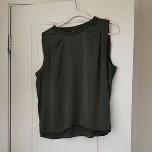 CAbi Dark Green Sleeveless Tank Top